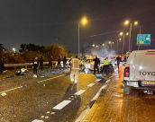 7 اصابات متفاوتة بحادث طرق متسلسل بالقرب من مدينة الرملة 